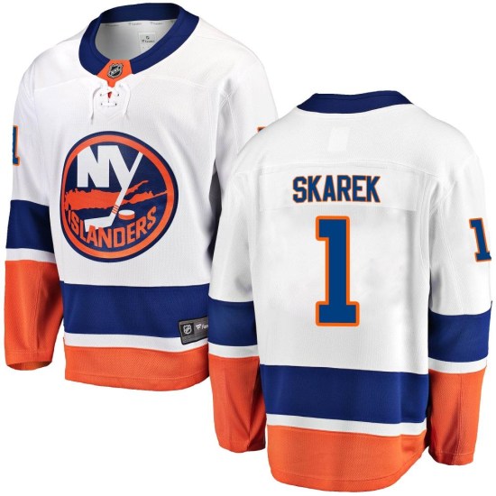 Jakub Skarek New York Islanders Breakaway Away Fanatics Branded Jersey - White