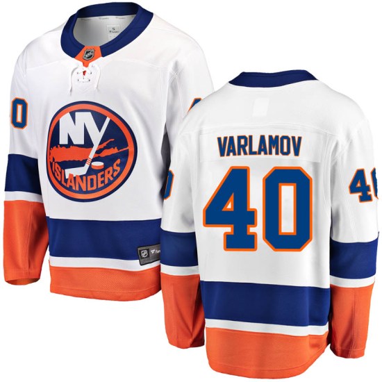 Semyon Varlamov New York Islanders Breakaway Away Fanatics Branded Jersey - White
