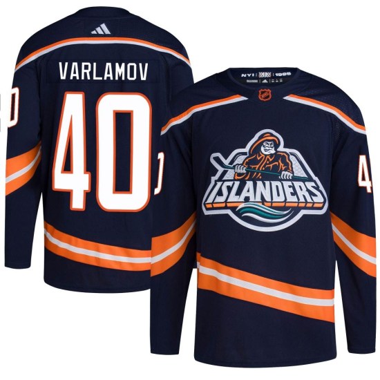 Semyon Varlamov New York Islanders Youth Authentic Reverse Retro 2.0 Adidas Jersey - Navy