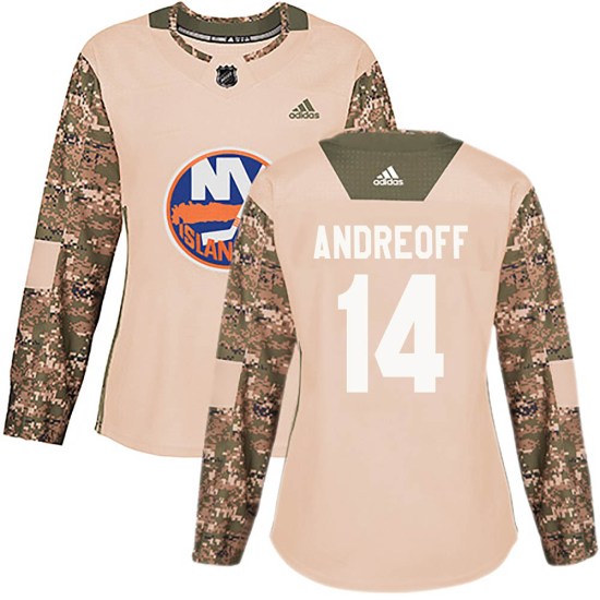 Andy Andreoff New York Islanders Women's Authentic Veterans Day Practice Adidas Jersey - Camo