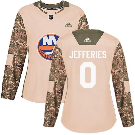Alex Jefferies New York Islanders Women's Authentic Veterans Day Practice Adidas Jersey - Camo