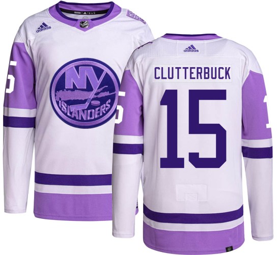 Cal Clutterbuck New York Islanders Youth Authentic Hockey Fights Cancer Adidas Jersey