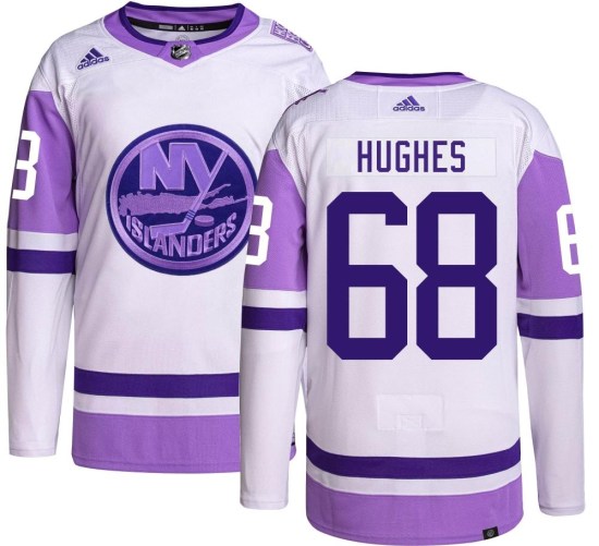 Bobby Hughes New York Islanders Youth Authentic Hockey Fights Cancer Adidas Jersey