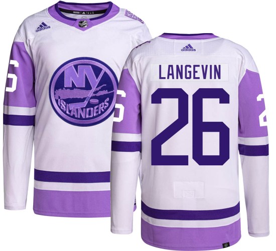Dave Langevin New York Islanders Youth Authentic Hockey Fights Cancer Adidas Jersey