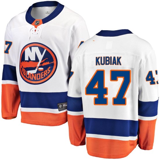 Jeff Kubiak New York Islanders Youth Breakaway Away Fanatics Branded Jersey - White