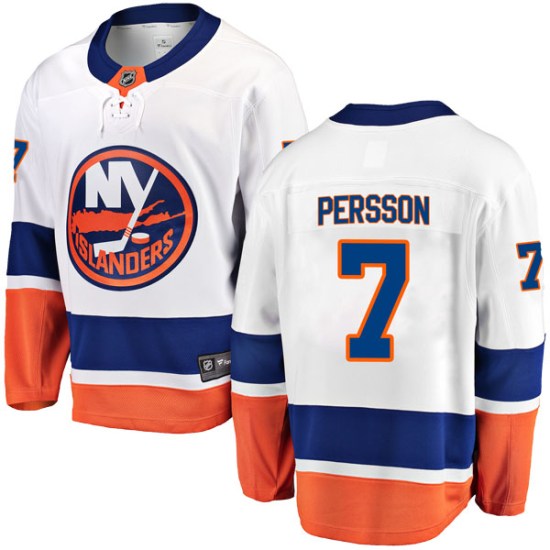 Stefan Persson New York Islanders Youth Breakaway Away Fanatics Branded Jersey - White