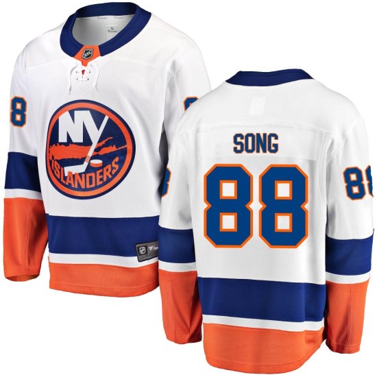 Andong Song New York Islanders Youth Breakaway Away Fanatics Branded Jersey - White