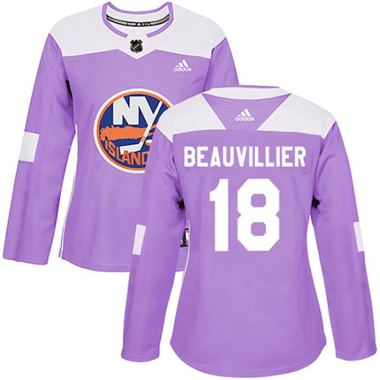 Anthony Beauvillier New York Islanders Women's Authentic Fights Cancer Practice Adidas Jersey - Purple