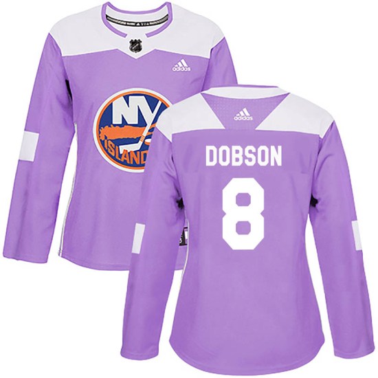 Noah Dobson New York Islanders Women's Authentic Fights Cancer Practice Adidas Jersey - Purple