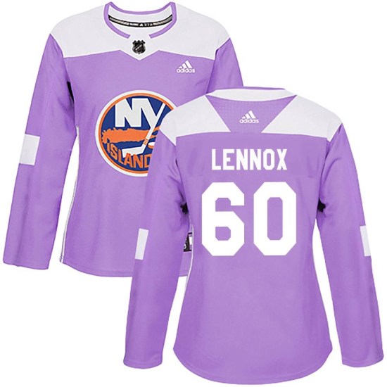 Tristan Lennox New York Islanders Women's Authentic Fights Cancer Practice Adidas Jersey - Purple