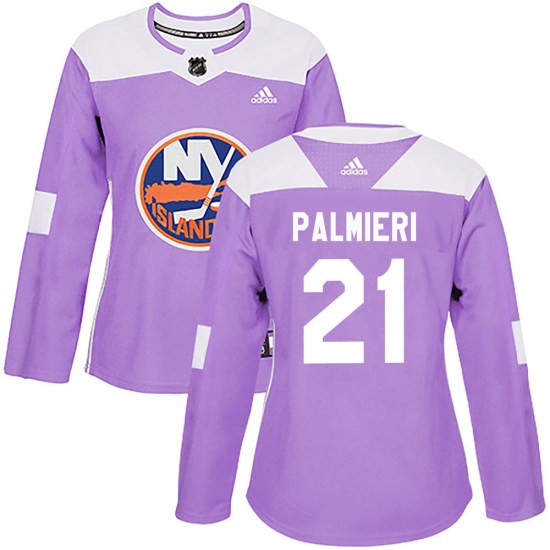 Kyle Palmieri New York Islanders Women's Authentic Fights Cancer Practice Adidas Jersey - Purple