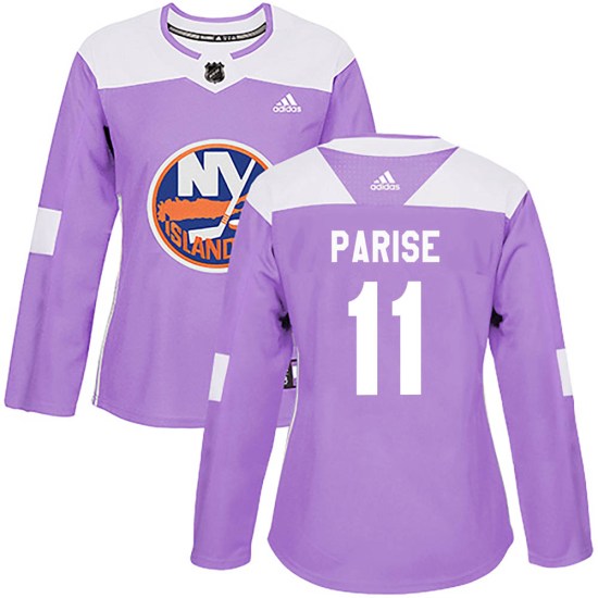 Zach Parise New York Islanders Women's Authentic Fights Cancer Practice Adidas Jersey - Purple