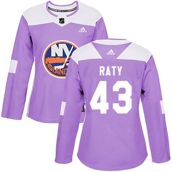 Aatu Raty New York Islanders Women's Authentic Fights Cancer Practice Adidas Jersey - Purple