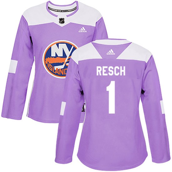 Glenn Resch New York Islanders Women's Authentic Fights Cancer Practice Adidas Jersey - Purple