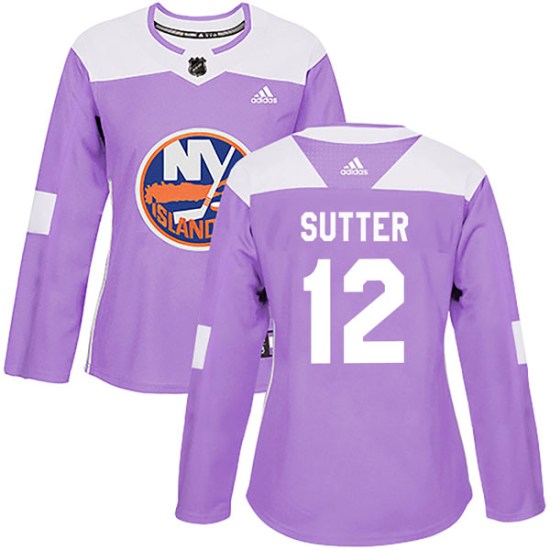 Duane Sutter New York Islanders Women's Authentic Fights Cancer Practice Adidas Jersey - Purple