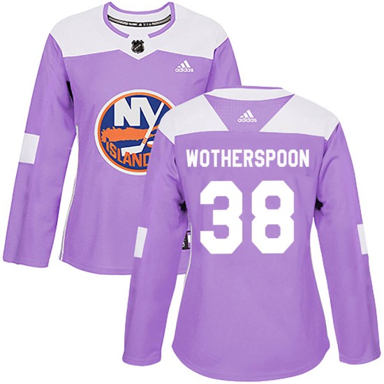 Parker Wotherspoon New York Islanders Women's Authentic Fights Cancer Practice Adidas Jersey - Purple